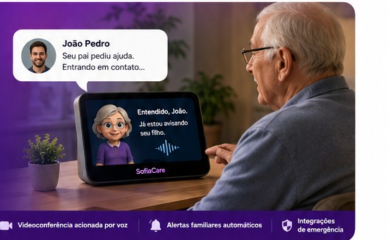 Contato familiar por voz e videoconferência